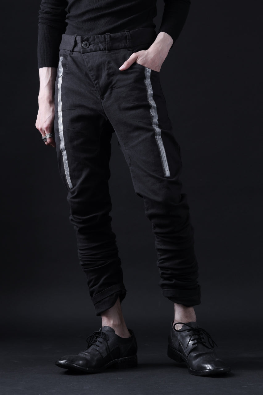 画像をギャラリービューアに読み込む, BORIS BIDJAN SABERI TIGHT FIT PANTS / OBJECT DYED & SEAM TAPED "P13.TF-FTS10001" (BLACK)