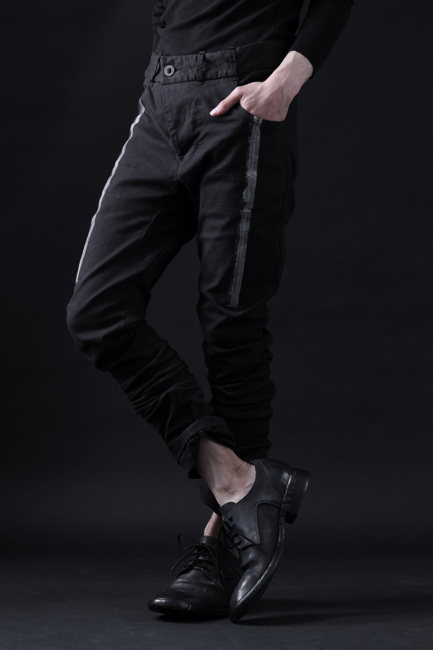 画像をギャラリービューアに読み込む, BORIS BIDJAN SABERI TIGHT FIT PANTS / OBJECT DYED & SEAM TAPED "P13.TF-FTS10001" (BLACK)