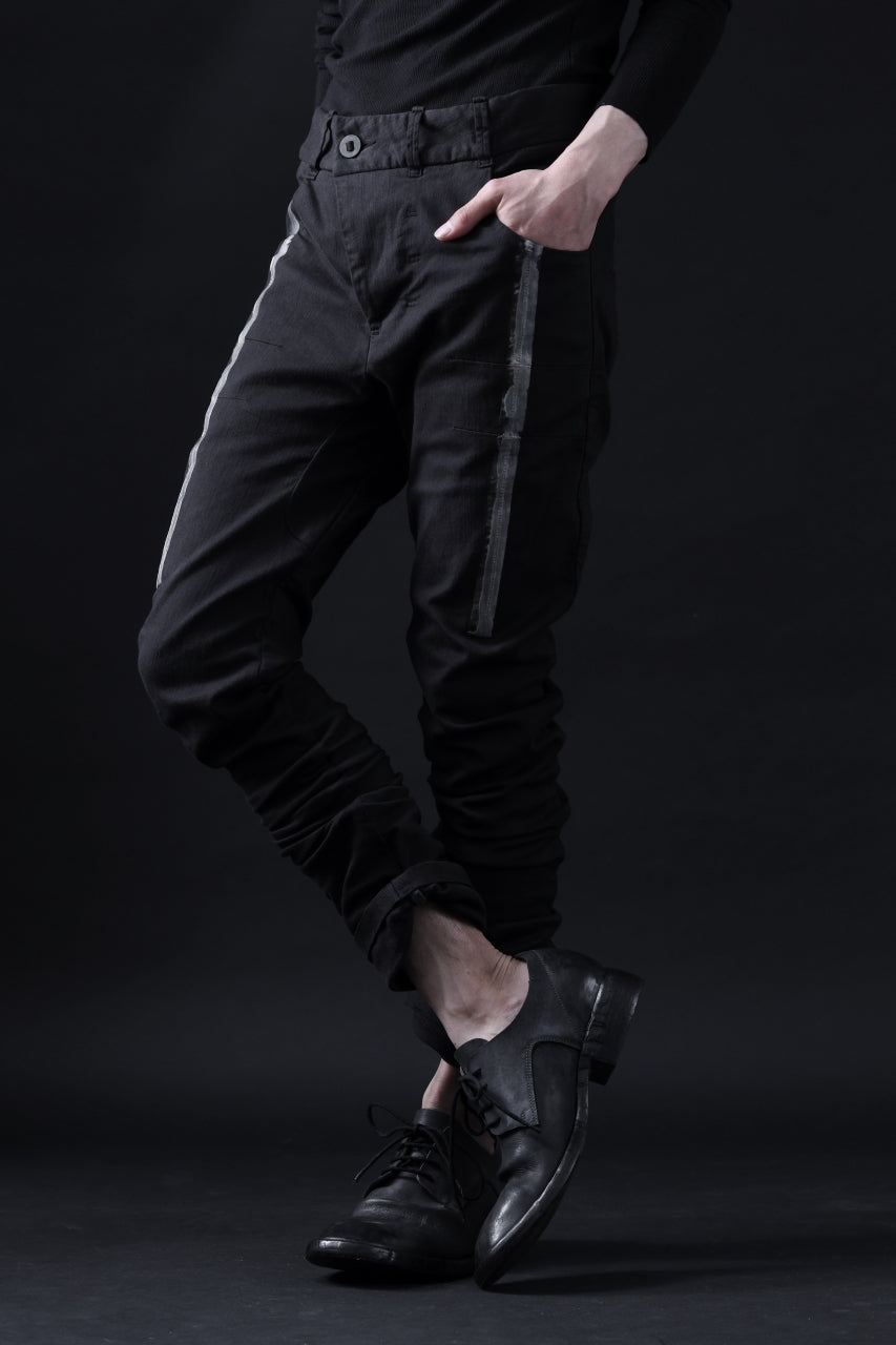 画像をギャラリービューアに読み込む, BORIS BIDJAN SABERI TIGHT FIT PANTS / OBJECT DYED &amp; SEAM TAPED &quot;P13.TF-FTS10001&quot; (BLACK)