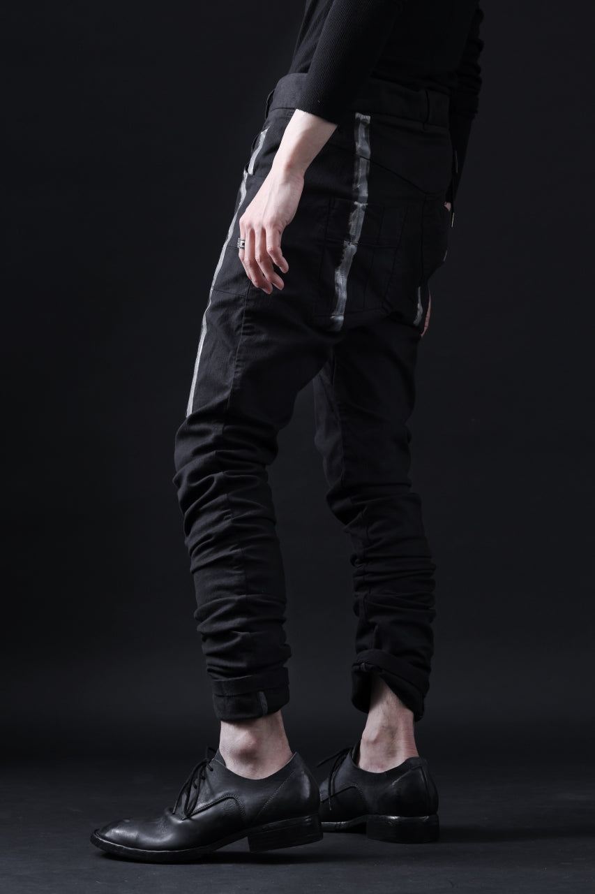 画像をギャラリービューアに読み込む, BORIS BIDJAN SABERI TIGHT FIT PANTS / OBJECT DYED & SEAM TAPED "P13.TF-FTS10001" (BLACK)