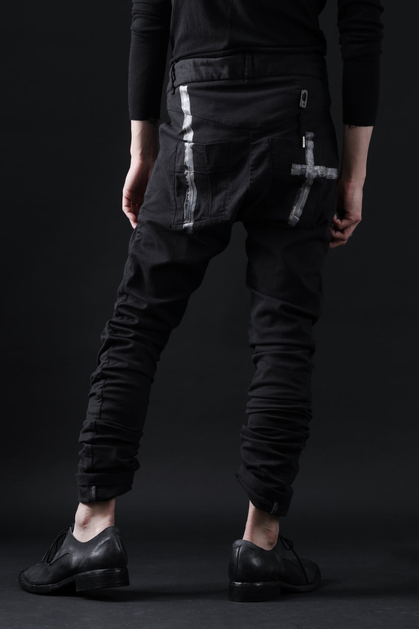 画像をギャラリービューアに読み込む, BORIS BIDJAN SABERI TIGHT FIT PANTS / OBJECT DYED & SEAM TAPED "P13.TF-FTS10001" (BLACK)