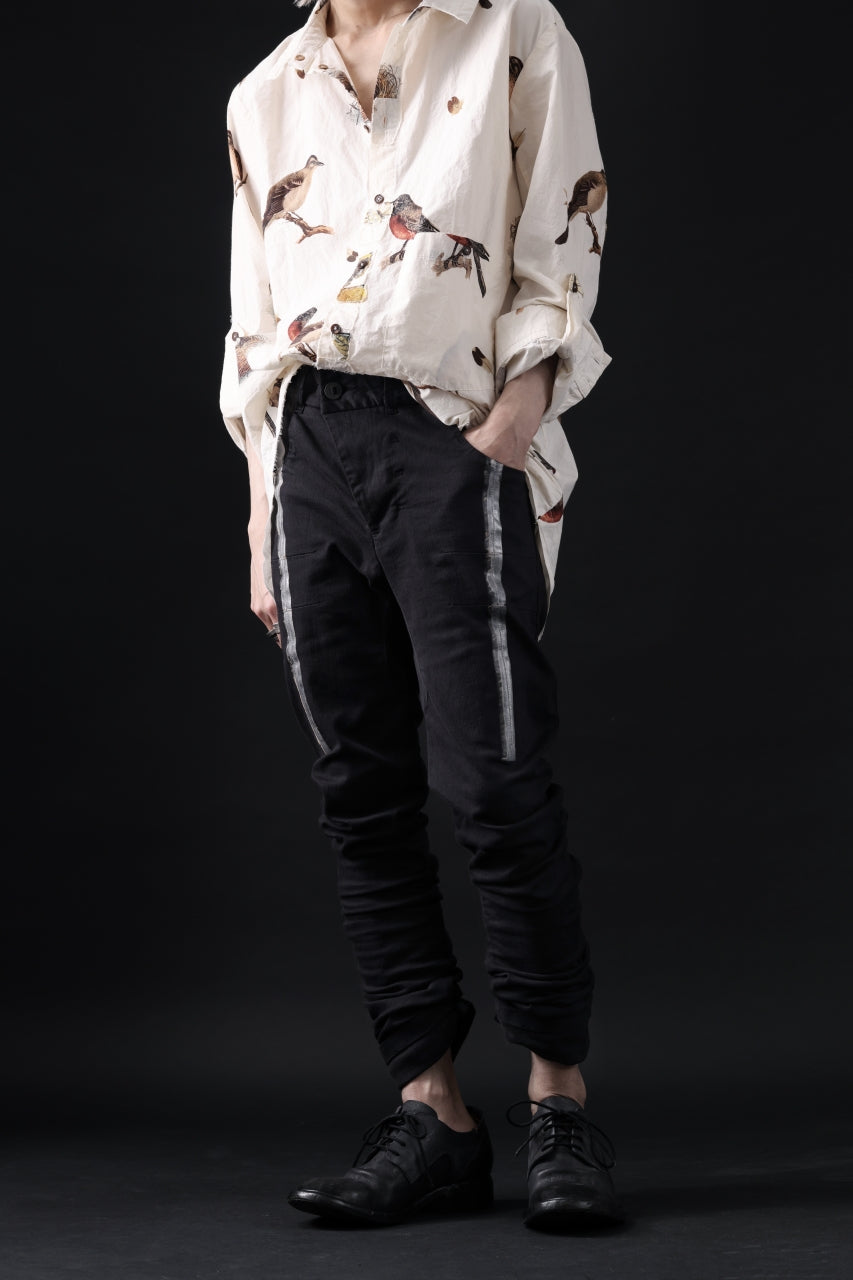 画像をギャラリービューアに読み込む, BORIS BIDJAN SABERI TIGHT FIT PANTS / OBJECT DYED & SEAM TAPED "P13.TF-FTS10001" (BLACK)