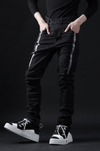 画像をギャラリービューアに読み込む, BORIS BIDJAN SABERI TIGHT FIT PANTS / OBJECT DYED & SEAM TAPED "P13.TF-FTS10001" (BLACK)
