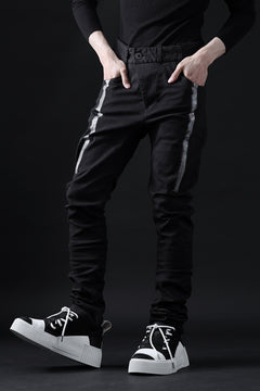 画像をギャラリービューアに読み込む, BORIS BIDJAN SABERI TIGHT FIT PANTS / OBJECT DYED & SEAM TAPED "P13.TF-FTS10001" (BLACK)