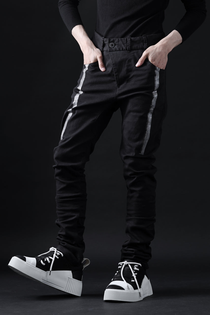 画像をギャラリービューアに読み込む, BORIS BIDJAN SABERI TIGHT FIT PANTS / OBJECT DYED & SEAM TAPED "P13.TF-FTS10001" (BLACK)