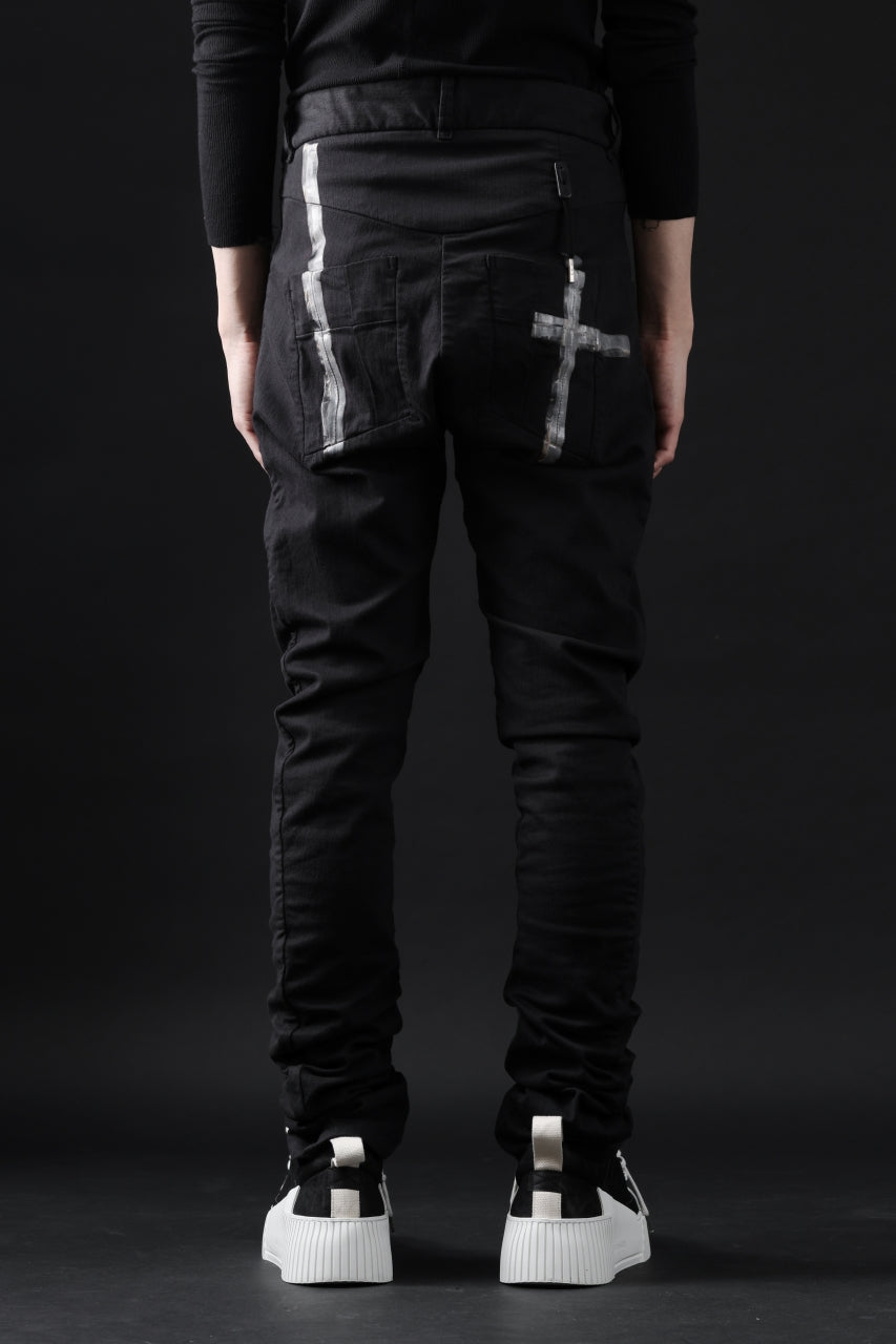 画像をギャラリービューアに読み込む, BORIS BIDJAN SABERI TIGHT FIT PANTS / OBJECT DYED & SEAM TAPED "P13.TF-FTS10001" (BLACK)