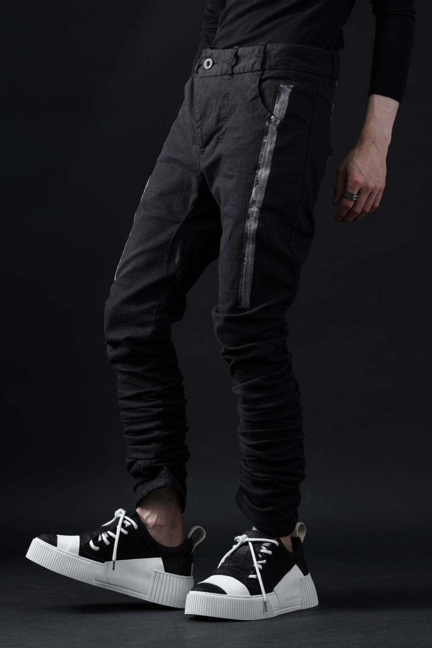 画像をギャラリービューアに読み込む, BORIS BIDJAN SABERI TIGHT FIT PANTS / OBJECT DYED & SEAM TAPED "P13.TF-FTS10001" (BLACK)