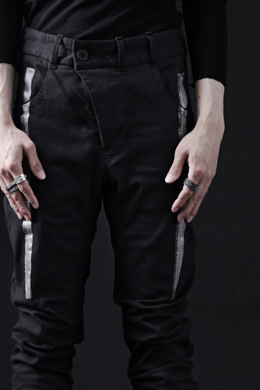 画像をギャラリービューアに読み込む, BORIS BIDJAN SABERI TIGHT FIT PANTS / OBJECT DYED &amp; SEAM TAPED &quot;P13.TF-FTS10001&quot; (BLACK)