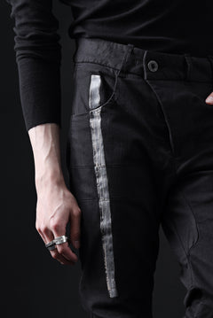 画像をギャラリービューアに読み込む, BORIS BIDJAN SABERI TIGHT FIT PANTS / OBJECT DYED &amp; SEAM TAPED &quot;P13.TF-FTS10001&quot; (BLACK)