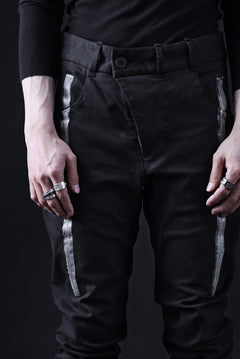 画像をギャラリービューアに読み込む, BORIS BIDJAN SABERI TIGHT FIT PANTS / OBJECT DYED &amp; SEAM TAPED &quot;P13.TF-FTS10001&quot; (BLACK)