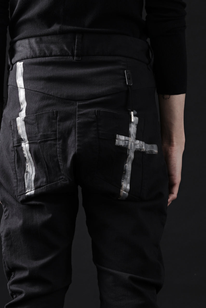 画像をギャラリービューアに読み込む, BORIS BIDJAN SABERI TIGHT FIT PANTS / OBJECT DYED &amp; SEAM TAPED &quot;P13.TF-FTS10001&quot; (BLACK)