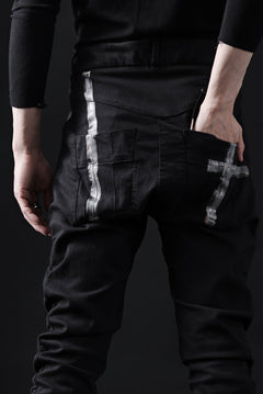 画像をギャラリービューアに読み込む, BORIS BIDJAN SABERI TIGHT FIT PANTS / OBJECT DYED & SEAM TAPED "P13.TF-FTS10001" (BLACK)