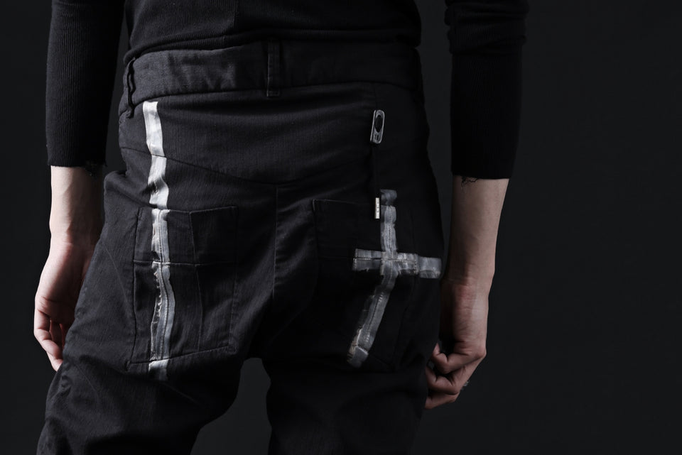 画像をギャラリービューアに読み込む, BORIS BIDJAN SABERI TIGHT FIT PANTS / OBJECT DYED &amp; SEAM TAPED &quot;P13.TF-FTS10001&quot; (BLACK)