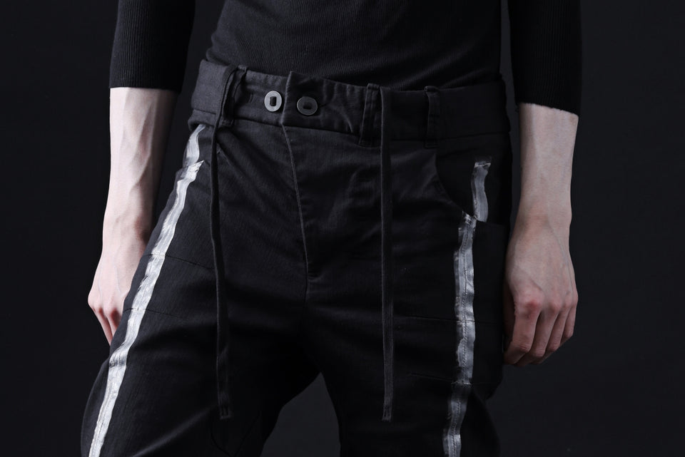 画像をギャラリービューアに読み込む, BORIS BIDJAN SABERI TIGHT FIT PANTS / OBJECT DYED &amp; SEAM TAPED &quot;P13.TF-FTS10001&quot; (BLACK)