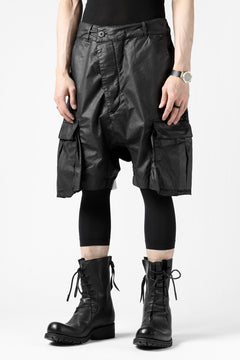 画像をギャラリービューアに読み込む, 11 BY BORIS BIDJAN SABERI CARGO POCKET SHORTS &quot;P20-F1482&quot; (STRETCH COTTON / BLACK COATED)