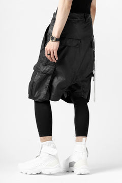 画像をギャラリービューアに読み込む, 11 BY BORIS BIDJAN SABERI CARGO POCKET SHORTS &quot;P20-F1482&quot; (STRETCH COTTON / BLACK COATED)