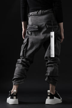 画像をギャラリービューアに読み込む, 11 BY BORIS BIDJAN SABERI CARGO POCKET PANTS / ACID OBJECT DYED "P21B-F-1481" (ACID GREY)