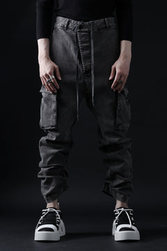 画像をギャラリービューアに読み込む, 11 BY BORIS BIDJAN SABERI CARGO POCKET PANTS / ACID OBJECT DYED "P21B-F-1481" (ACID GREY)