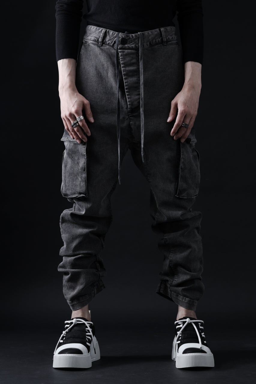 画像をギャラリービューアに読み込む, 11 BY BORIS BIDJAN SABERI CARGO POCKET PANTS / ACID OBJECT DYED &quot;P21B-F-1481&quot; (ACID GREY)