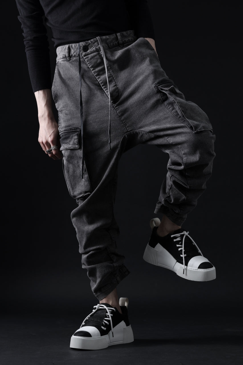 画像をギャラリービューアに読み込む, 11 BY BORIS BIDJAN SABERI CARGO POCKET PANTS / ACID OBJECT DYED "P21B-F-1481" (ACID GREY)