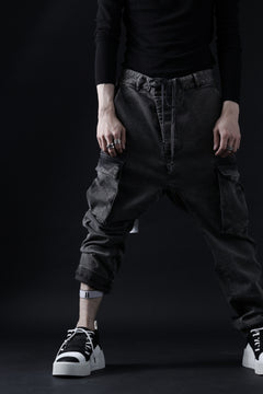 画像をギャラリービューアに読み込む, 11 BY BORIS BIDJAN SABERI CARGO POCKET PANTS / ACID OBJECT DYED "P21B-F-1481" (ACID GREY)
