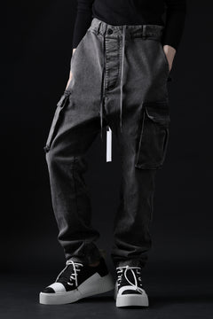 画像をギャラリービューアに読み込む, 11 BY BORIS BIDJAN SABERI CARGO POCKET PANTS / ACID OBJECT DYED "P21B-F-1481" (ACID GREY)