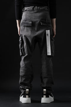画像をギャラリービューアに読み込む, 11 BY BORIS BIDJAN SABERI CARGO POCKET PANTS / ACID OBJECT DYED "P21B-F-1481" (ACID GREY)