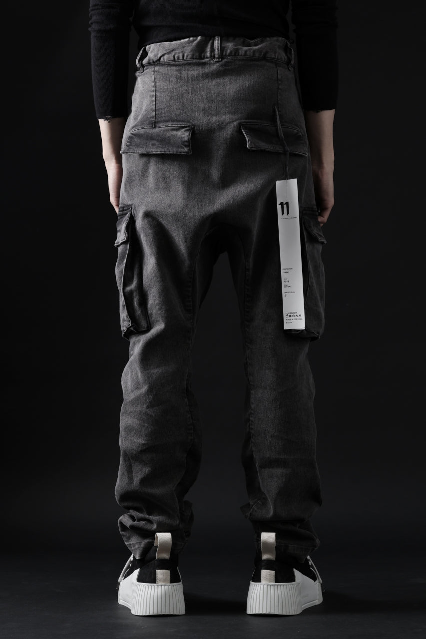 画像をギャラリービューアに読み込む, 11 BY BORIS BIDJAN SABERI CARGO POCKET PANTS / ACID OBJECT DYED "P21B-F-1481" (ACID GREY)
