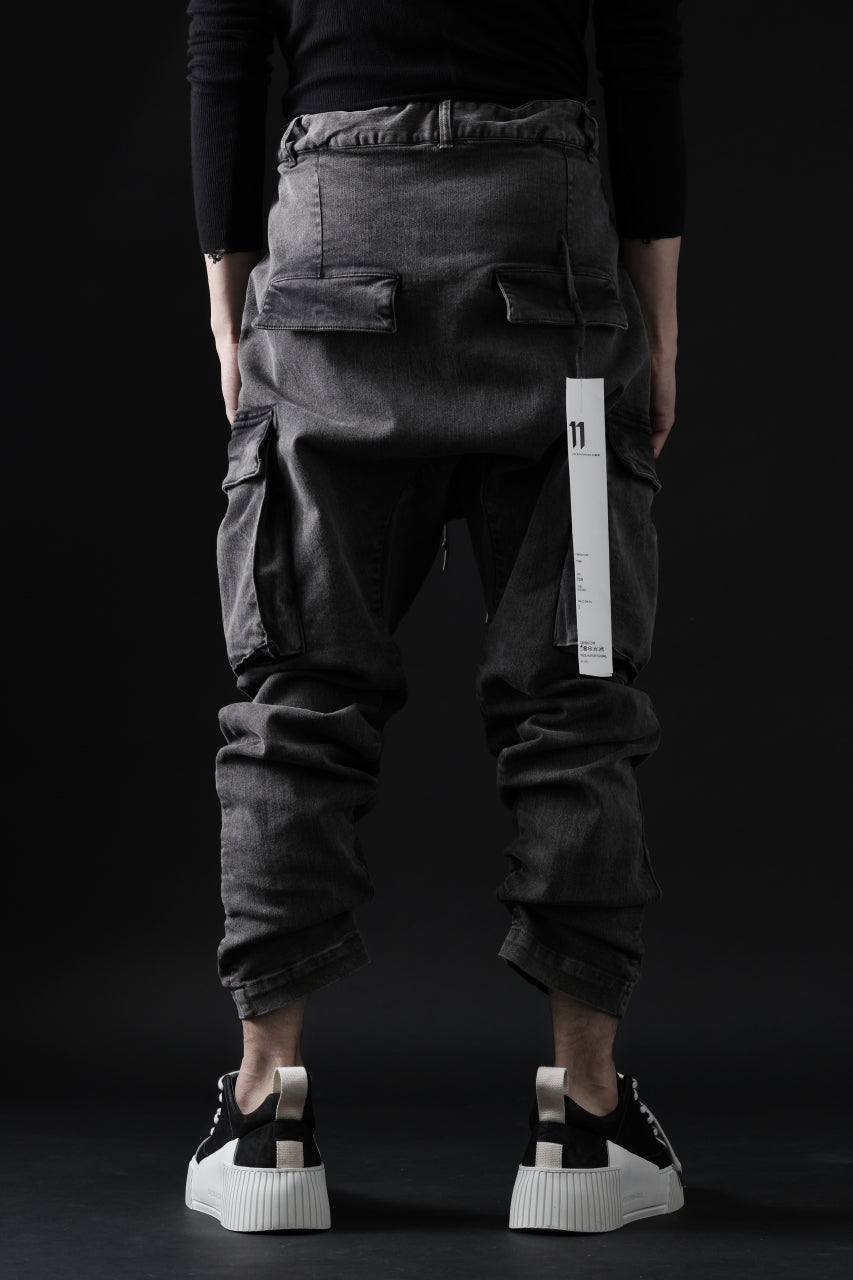 画像をギャラリービューアに読み込む, 11 BY BORIS BIDJAN SABERI CARGO POCKET PANTS / ACID OBJECT DYED "P21B-F-1481" (ACID GREY)