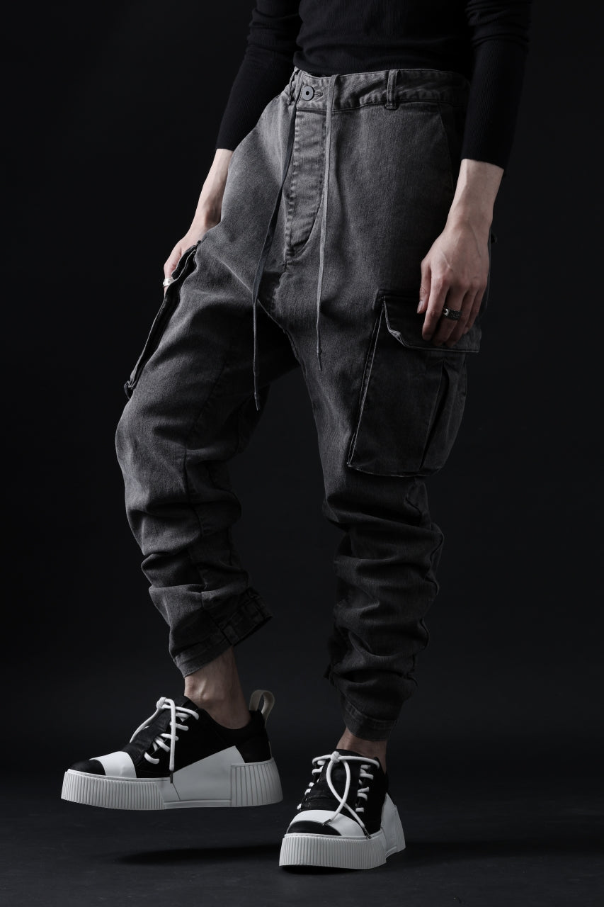 画像をギャラリービューアに読み込む, 11 BY BORIS BIDJAN SABERI CARGO POCKET PANTS / ACID OBJECT DYED &quot;P21B-F-1481&quot; (ACID GREY)