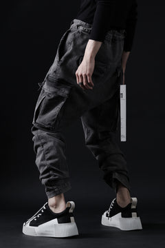 画像をギャラリービューアに読み込む, 11 BY BORIS BIDJAN SABERI CARGO POCKET PANTS / ACID OBJECT DYED "P21B-F-1481" (ACID GREY)