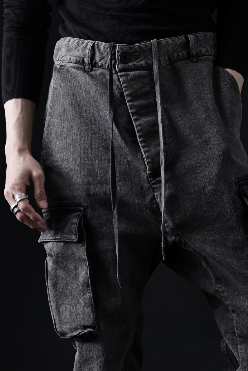 画像をギャラリービューアに読み込む, 11 BY BORIS BIDJAN SABERI CARGO POCKET PANTS / ACID OBJECT DYED "P21B-F-1481" (ACID GREY)