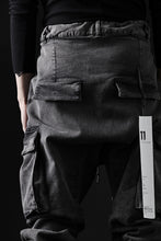 画像をギャラリービューアに読み込む, 11 BY BORIS BIDJAN SABERI CARGO POCKET PANTS / ACID OBJECT DYED "P21B-F-1481" (ACID GREY)