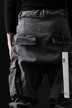 画像をギャラリービューアに読み込む, 11 BY BORIS BIDJAN SABERI CARGO POCKET PANTS / ACID OBJECT DYED "P21B-F-1481" (ACID GREY)