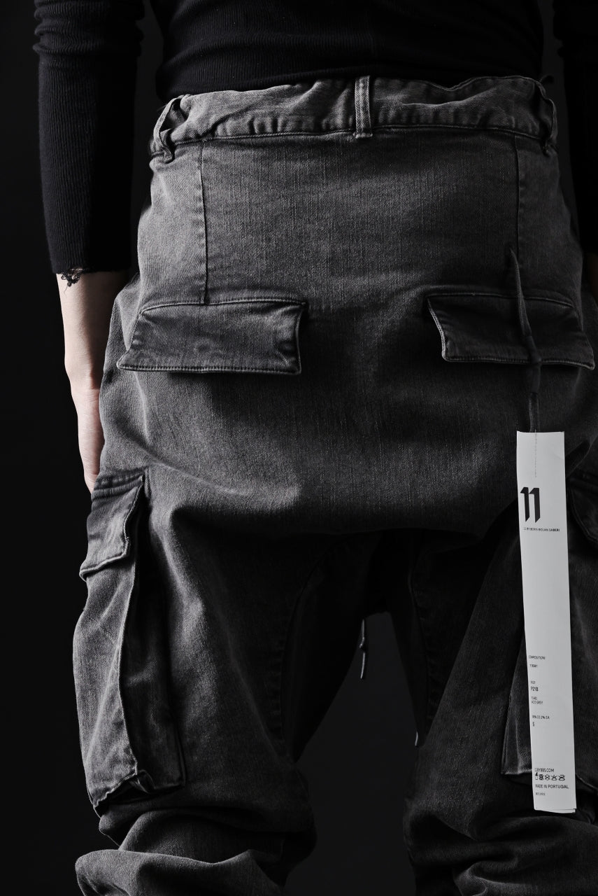 画像をギャラリービューアに読み込む, 11 BY BORIS BIDJAN SABERI CARGO POCKET PANTS / ACID OBJECT DYED "P21B-F-1481" (ACID GREY)
