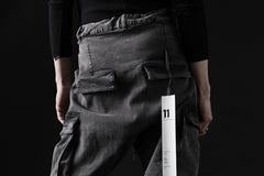 画像をギャラリービューアに読み込む, 11 BY BORIS BIDJAN SABERI CARGO POCKET PANTS / ACID OBJECT DYED "P21B-F-1481" (ACID GREY)