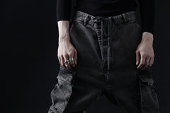 画像をギャラリービューアに読み込む, 11 BY BORIS BIDJAN SABERI CARGO POCKET PANTS / ACID OBJECT DYED "P21B-F-1481" (ACID GREY)