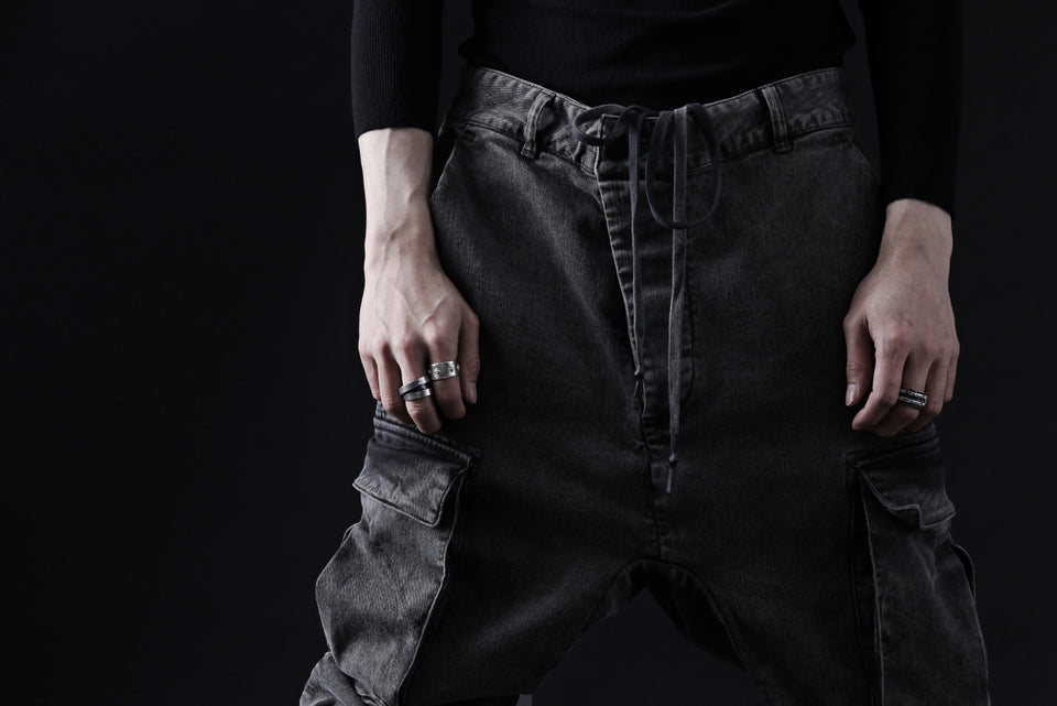 画像をギャラリービューアに読み込む, 11 BY BORIS BIDJAN SABERI CARGO POCKET PANTS / ACID OBJECT DYED "P21B-F-1481" (ACID GREY)