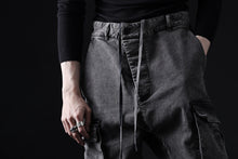 画像をギャラリービューアに読み込む, 11 BY BORIS BIDJAN SABERI CARGO POCKET PANTS / ACID OBJECT DYED "P21B-F-1481" (ACID GREY)