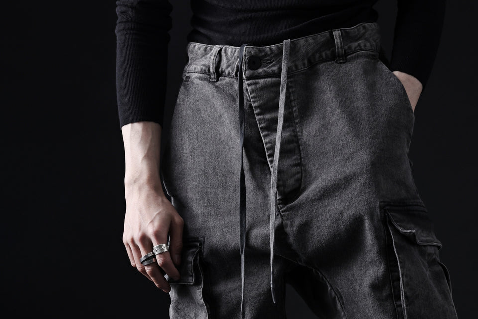 画像をギャラリービューアに読み込む, 11 BY BORIS BIDJAN SABERI CARGO POCKET PANTS / ACID OBJECT DYED "P21B-F-1481" (ACID GREY)