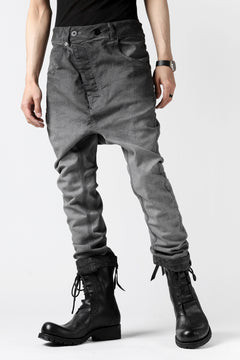 画像をギャラリービューアに読み込む, 11 BY BORIS BIDJAN SABERI LOW-DROPPED CROTCH BAGGY PANT &quot;P4C-F-1481&quot; (STRETCH DENIM / DIRTY GREY)