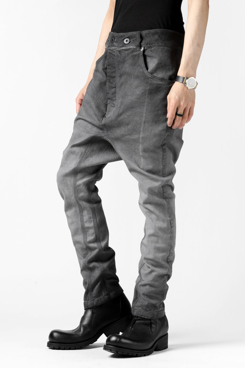 画像をギャラリービューアに読み込む, 11 BY BORIS BIDJAN SABERI LOW-DROPPED CROTCH BAGGY PANT "P4C-F-1481" (STRETCH DENIM / DIRTY GREY)