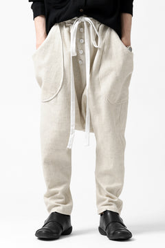 Load image into Gallery viewer, SOSNOVSKA ASCETIC DOUBLEFACE PANTS (BEIGE x WHITE)