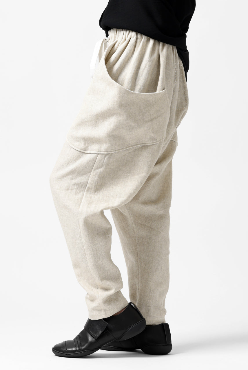 Load image into Gallery viewer, SOSNOVSKA ASCETIC DOUBLEFACE PANTS (BEIGE x WHITE)