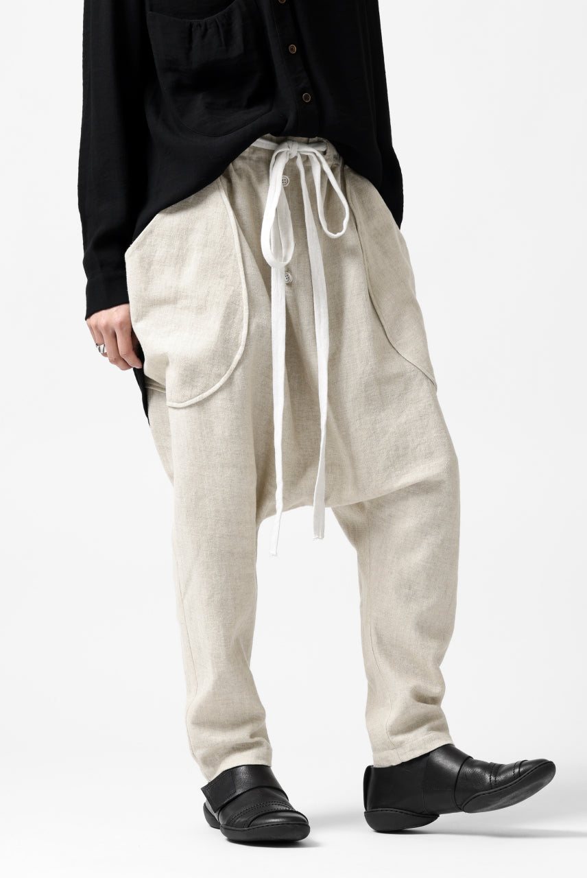 Load image into Gallery viewer, SOSNOVSKA ASCETIC DOUBLEFACE PANTS (BEIGE x WHITE)