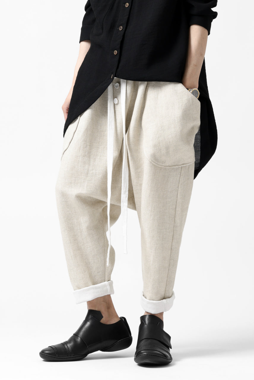 Load image into Gallery viewer, SOSNOVSKA ASCETIC DOUBLEFACE PANTS (BEIGE x WHITE)