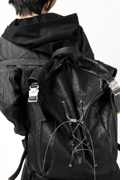 画像をギャラリービューアに読み込む, ierib roll top ruck sack #2 / FVT Oiled Horse (BLACK)