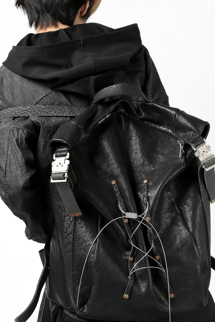 画像をギャラリービューアに読み込む, ierib roll top ruck sack #2 / FVT Oiled Horse (BLACK)