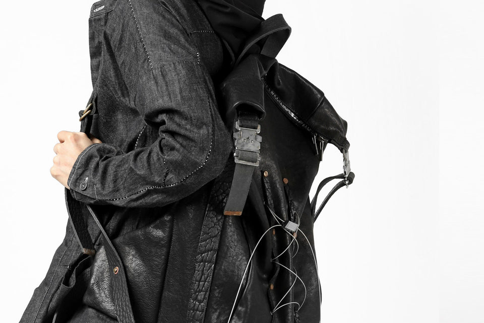 画像をギャラリービューアに読み込む, ierib roll top ruck sack #2 / FVT Oiled Horse (BLACK)