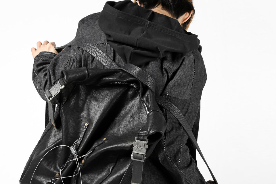 画像をギャラリービューアに読み込む, ierib roll top ruck sack #2 / FVT Oiled Horse (BLACK)